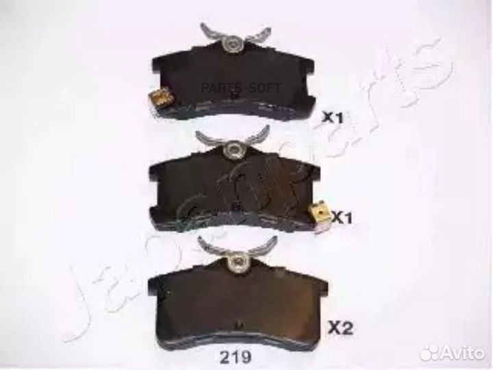 Japanparts PP219AF Колодки тормозные диск