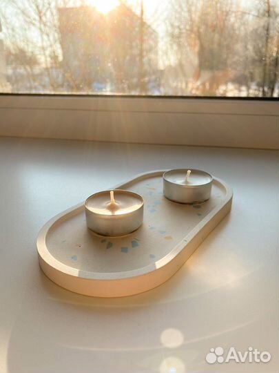 Поднос декоративный из гипса