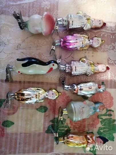 Елочные игрушки СССР на прищепке