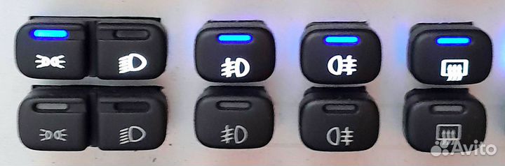 Кнопки с пересветом ваз 2114, комплект