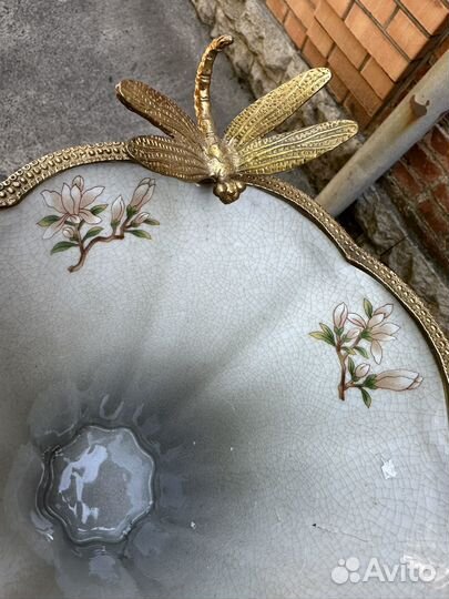 Ваза фарфор с бронзой