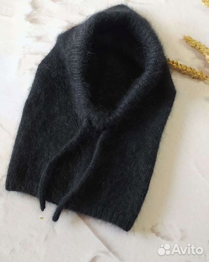 Капор - капюшон из пуха норки, ручная работа