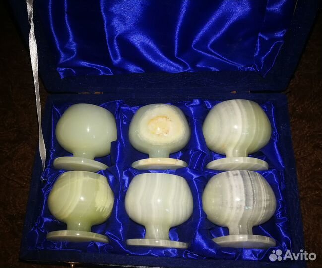 Набор из 6 рюмок Натуральный оникс