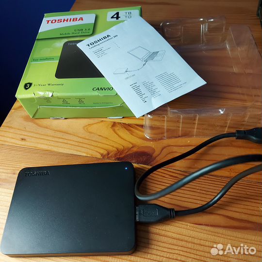Внешний жесткий диск HDD Toshiba 4Tb Canvio Basics