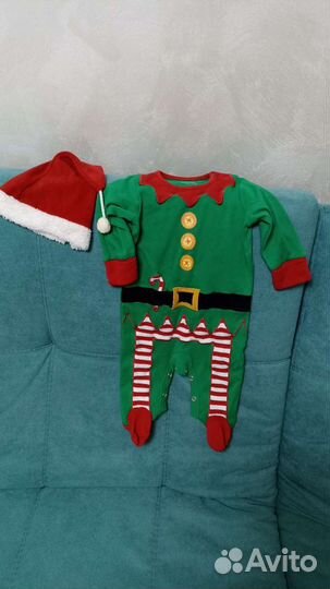 Костюм деда Мороза 74р и эльфа 68р