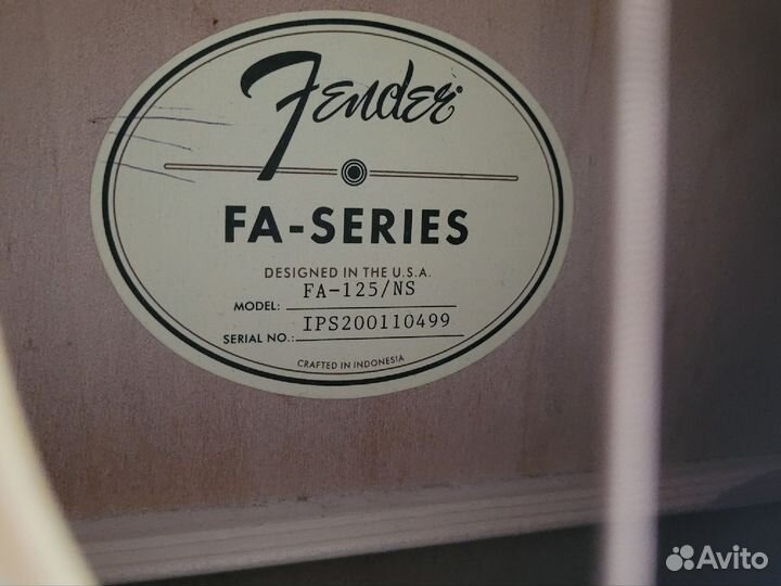 Акустическая гитара fender FA-125