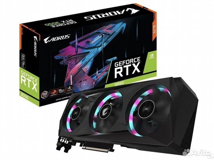 Видеокарта gigabyte GeForce RTX 3050 elite 8G