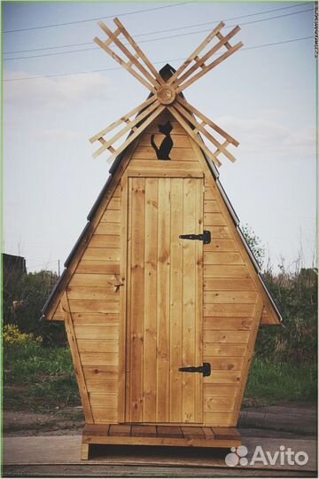 Уличный туалет деревянный EBS