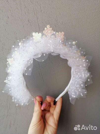 Ободок-снежинка