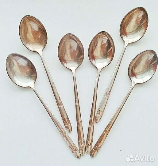 Чайные ложки мельхиор СССР винтаж