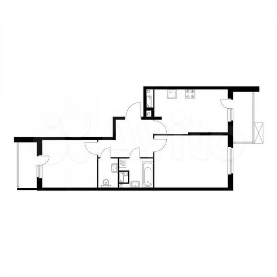 2-к. квартира, 57,9 м², 22/25 эт.