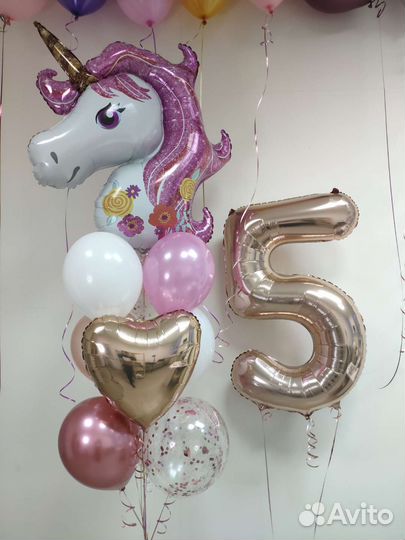 Воздушные шары единорожки