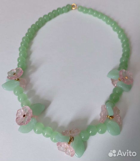 Винтаж бусы чешские цветочки