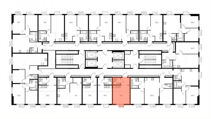 Квартира-студия, 23,5 м², 18/33 эт.