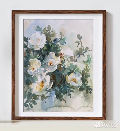 Акварель. Розы, и др. цветы