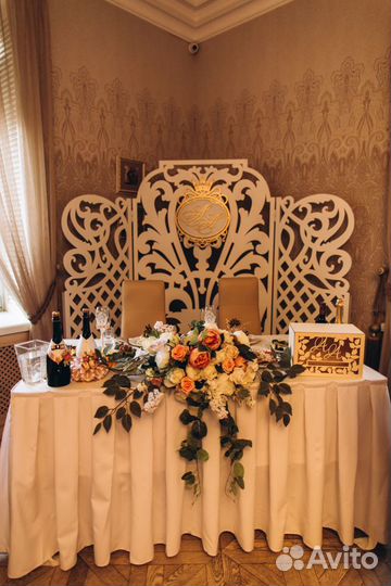 Свадебная ширма, ширма из дерева