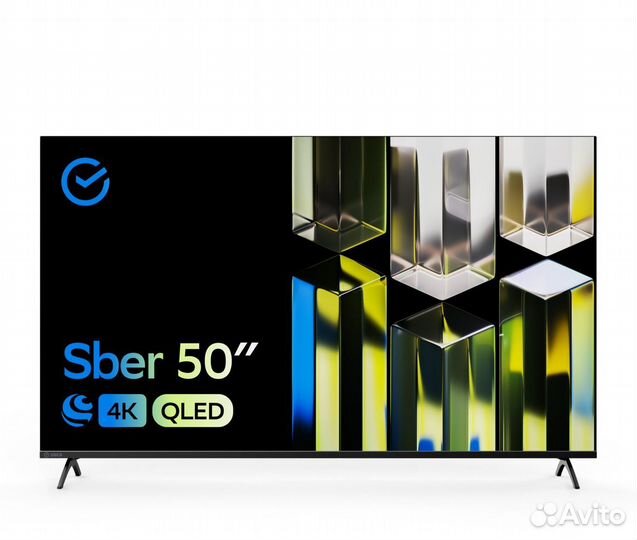 Новый qled-телевизор от сбера, 50 д., UHD 4K