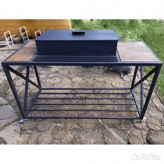 Мангальная зона в стиле лофт