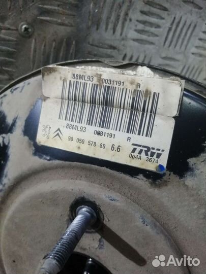 Вакуумный усилитель тормозов Peugeot 208