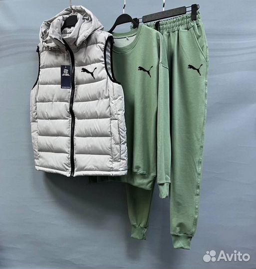 Мужской спортивный костюм и жилетка Puma тройка