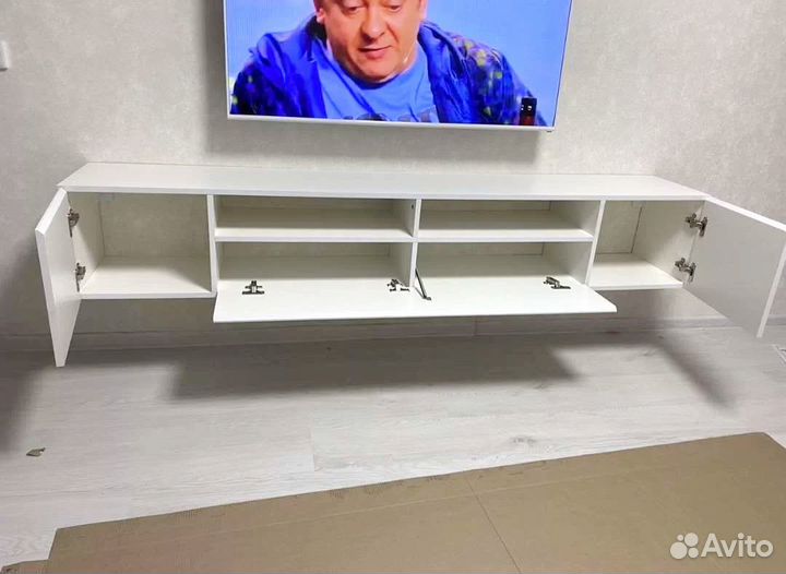 Тумба под тв Белый глянец Соло 16