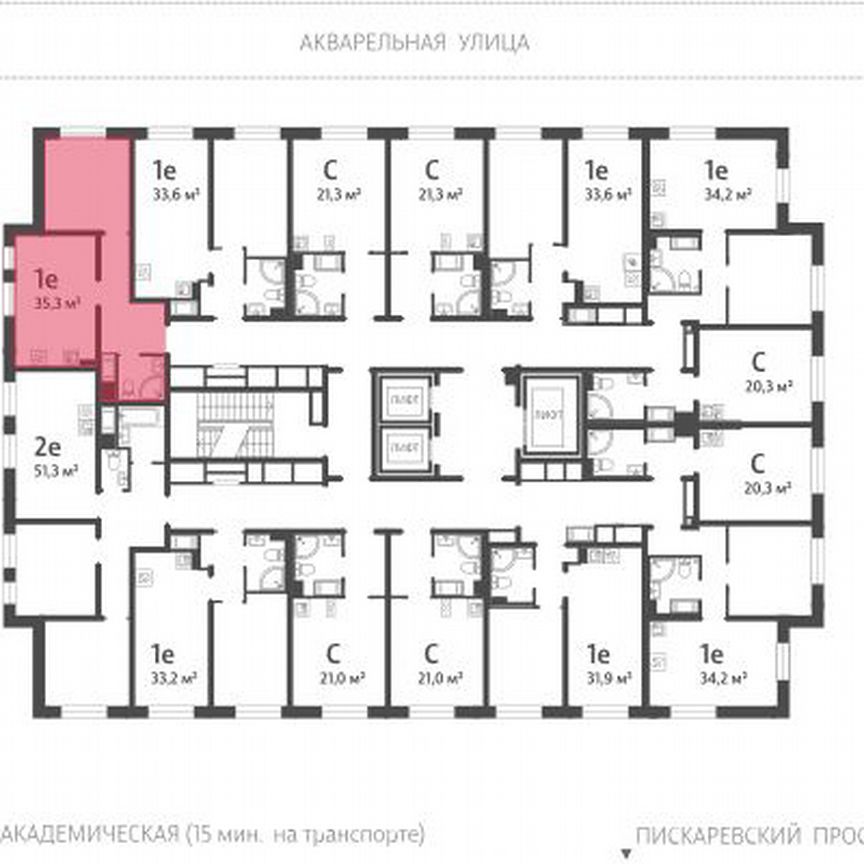 1-к. квартира, 35 м², 18/25 эт.