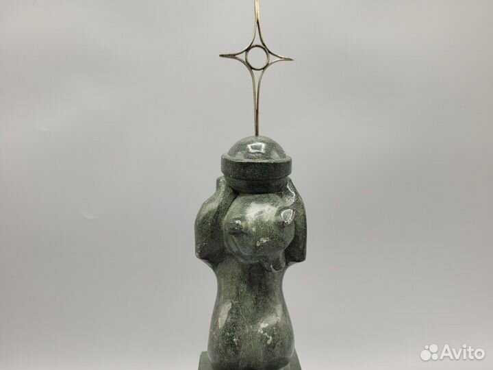 Статуэтка подсвечник камень Цирковой медведь 23 см