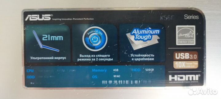 Ноутбук Asus K56C