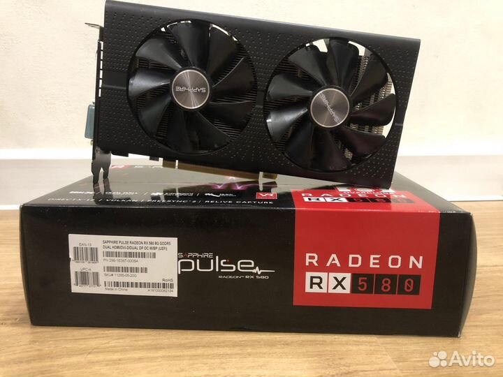 Видеокарта rx580 8gb sapphire