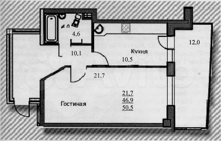 2-к. квартира, 59 м², 3/18 эт.