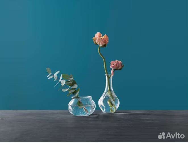 Вильестарк ваза, прозрачное стекло,8 см