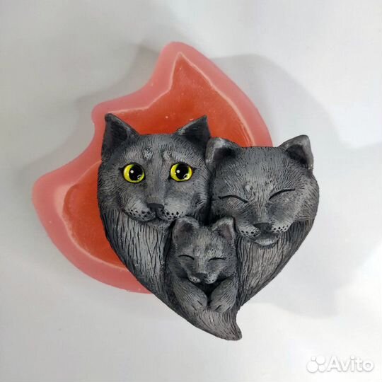 Молд силиконовый Котики