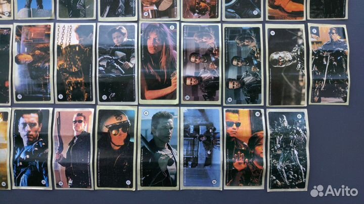 Полная серия наклеек жвачек Терминатор 2