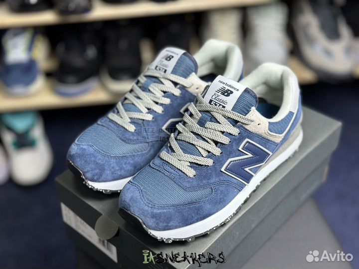 Кроссовки New Balance 574 blue 37-46