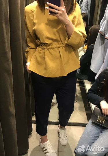 Льняная рубашка zara