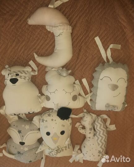 Бортики коса+подушки игрушки+подушка позиционер