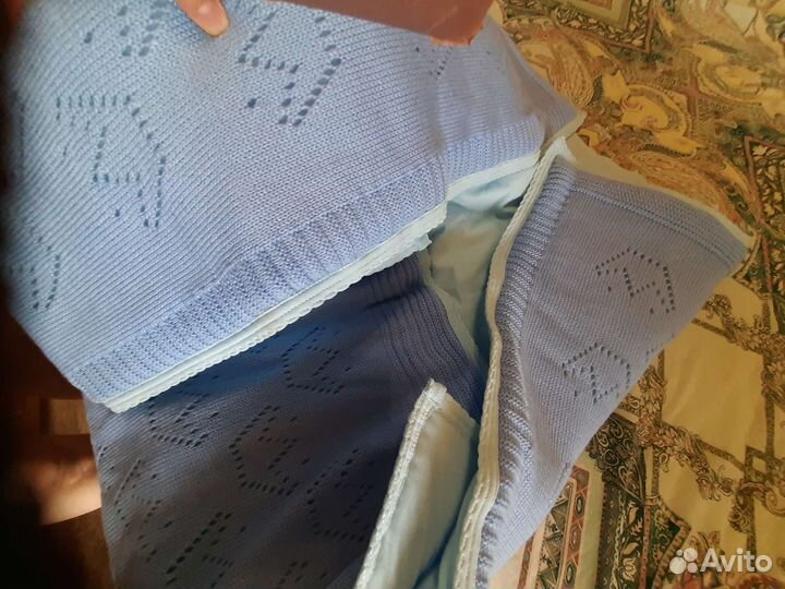 Плед на выписку детское одеяло 90на110новое