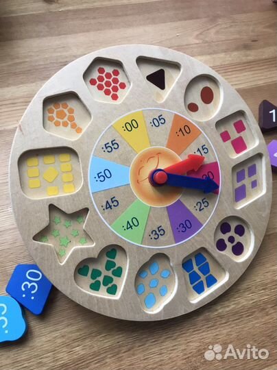 Игра деревянная «изучаем время» bondibom