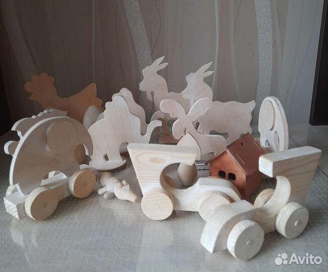 Деревянные игрушки пакетом