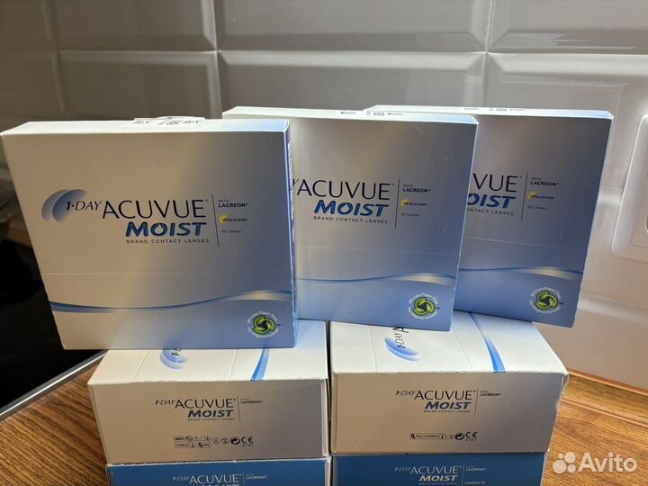 Новые контактные линзы acuvue moist 1 day 90 шт