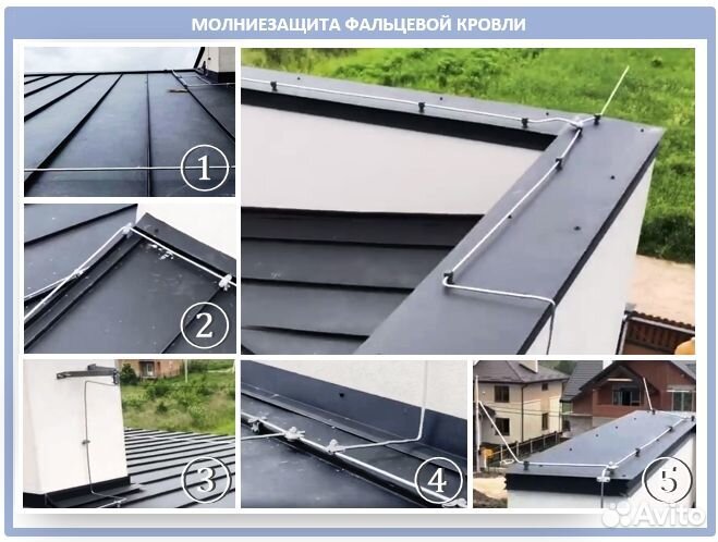 Монтаж молниезащита, заземление