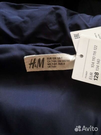 Новое пальто для девочки H&M, р-р 128