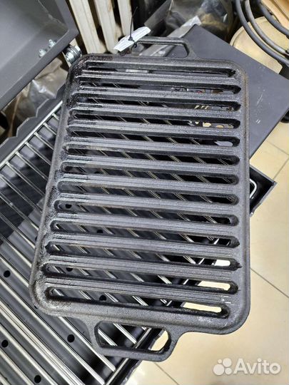 Чугунная Решетка гриль 360х260 с ручками