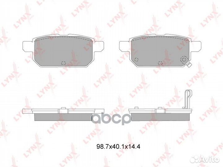 Колодки тормозные дисковые зад BD7314 lynxauto