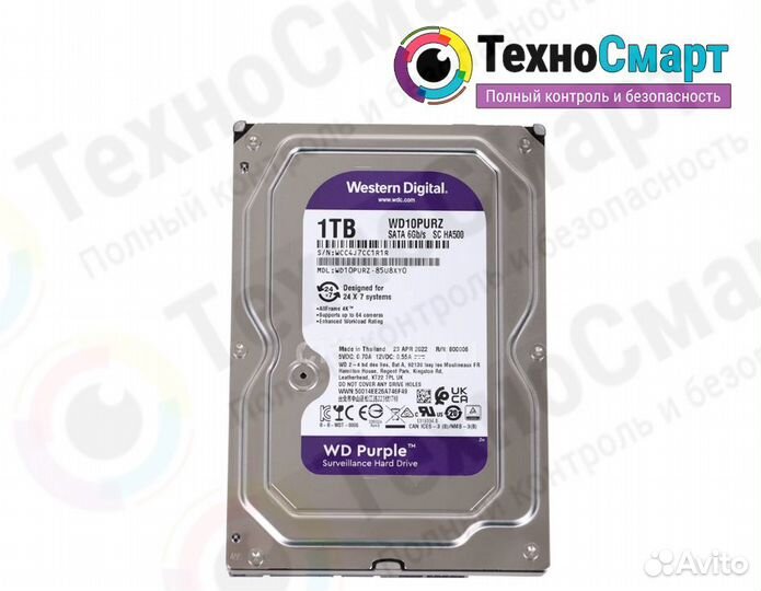 Жесткий диск WD 1 Tb Purple WD10purz