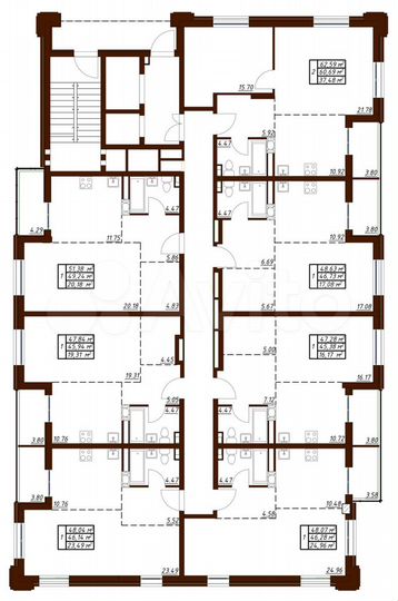 1-к. квартира, 47,8 м², 4/19 эт.