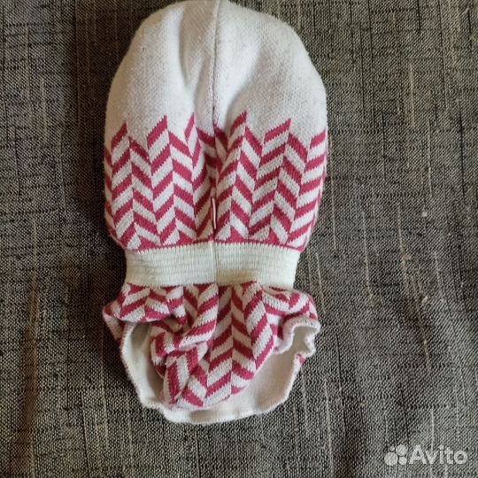 Шапка шлем для девочки зимняя 48 50