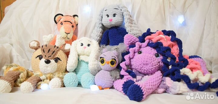 Плюшевые вязанные игрушки в наличие и на заказ