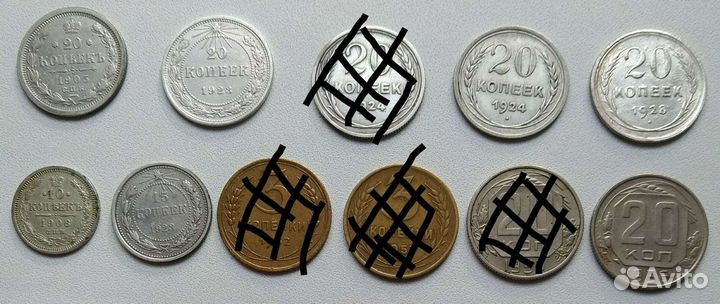 Монеты СССР, России, погодовка