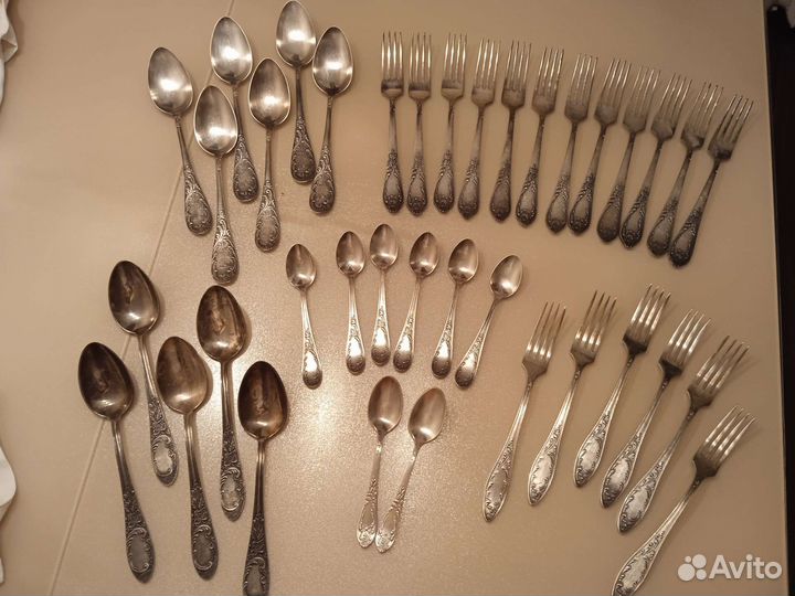 Ложки и вилки мельхиор СССР